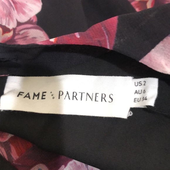 NWT Fame And Partners Anthurium Dress Size 2 Black Purple Cutout Back Gown - Picture 6 of 12